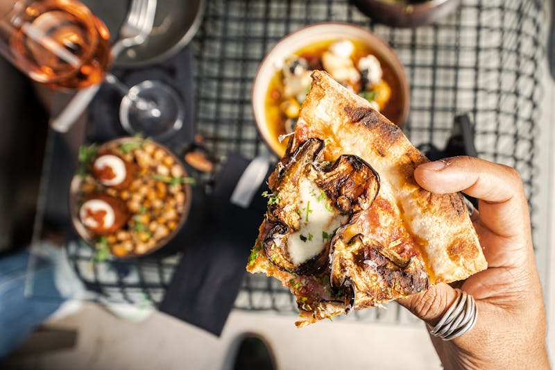 Spicy Diavola pizza with hot salami and chili flakes